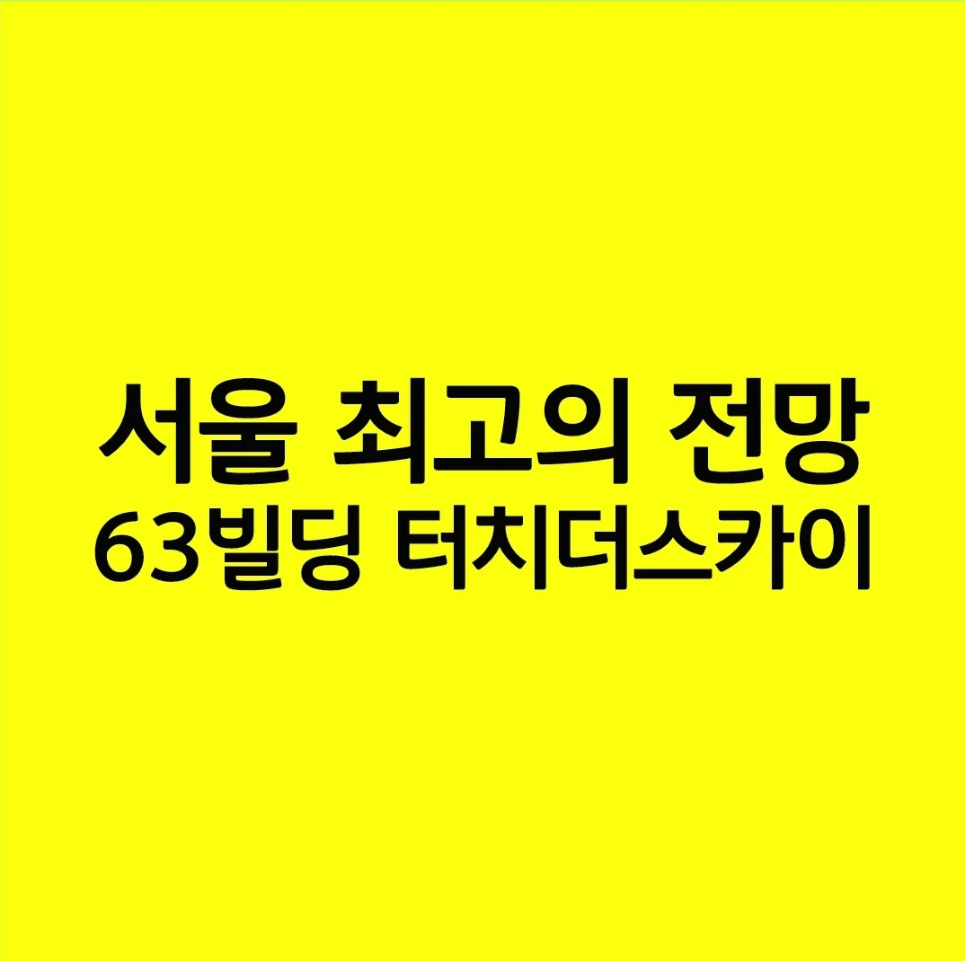 서울 최고의 전망, 63빌딩 터치더스카이